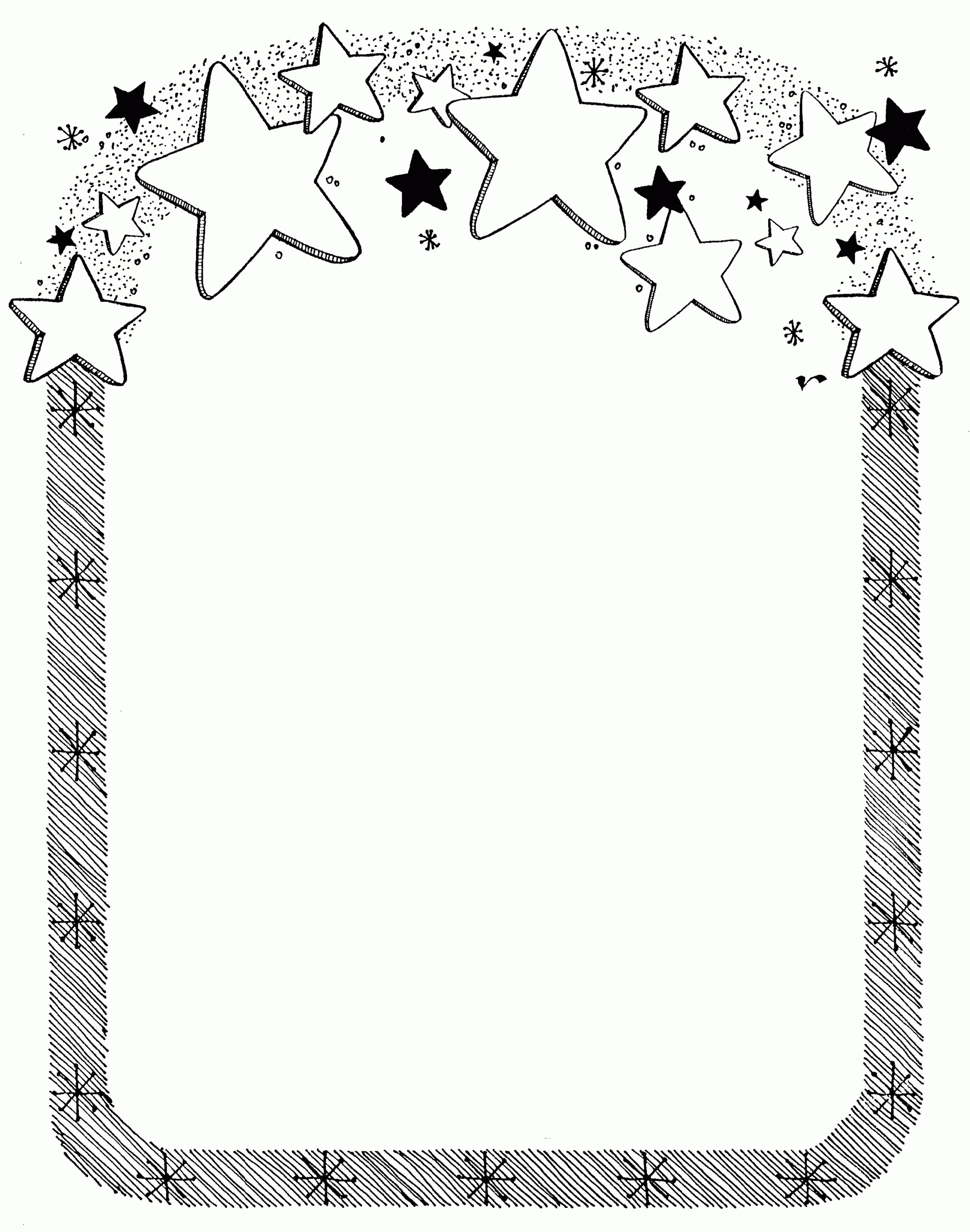 Mormon Share } Star Border | Clip Art Borders, Clip Art, Coloring for Free Printable Star Border Paper