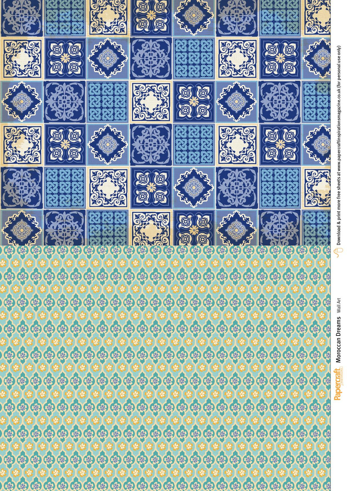 Moroccan Dreams Free Printable Papers From Papercraft Inspirations pertaining to Free Printable Moroccan Pattern