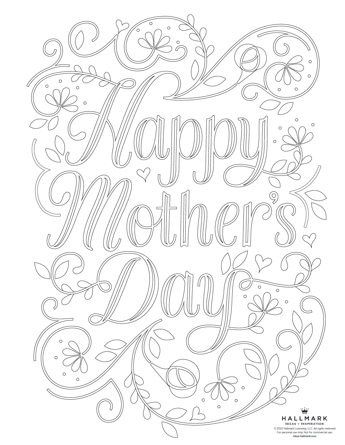 Mother&amp;#039;S Day Coloring Pages | Hallmark Ideas &amp;amp; Inspiration throughout Free Printable Mothers Day Coloring Cards