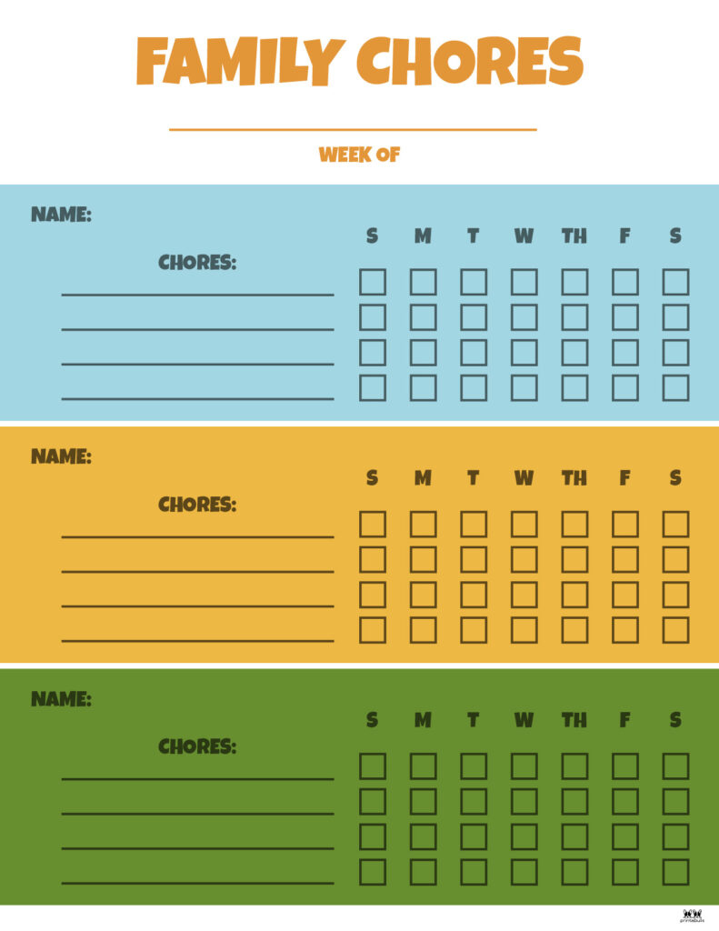 Multiple Children Chore Charts - 10 Free Printable Charts with regard to Free Printable Chore Charts For Multiple Children