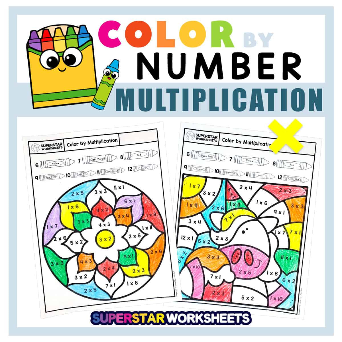 Multiplication Colornumber - Superstar Worksheets regarding Free Printable Multiplication Color By Number