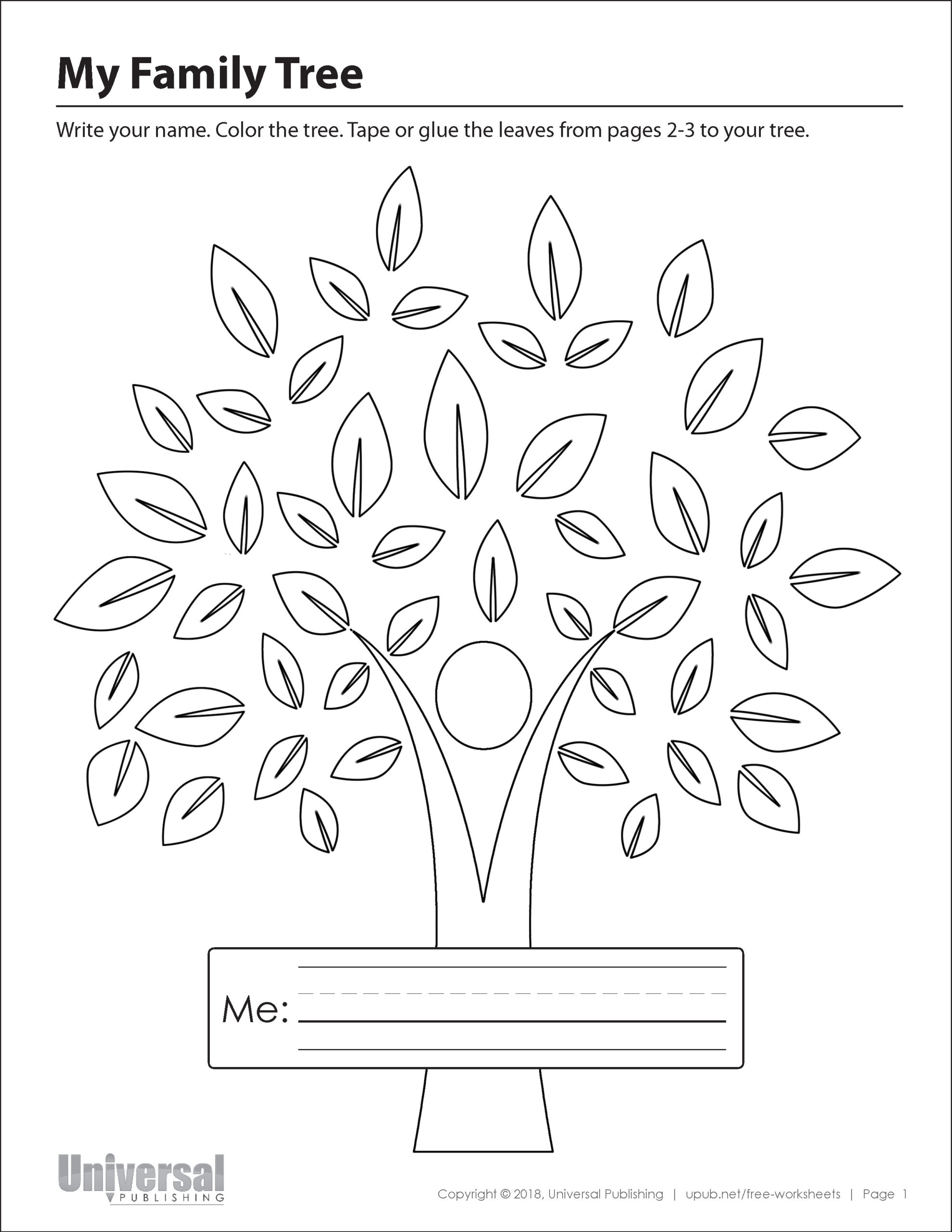 My Family Tree | Free Printables - Universal Publishing within My Family Tree Free Printable Worksheets