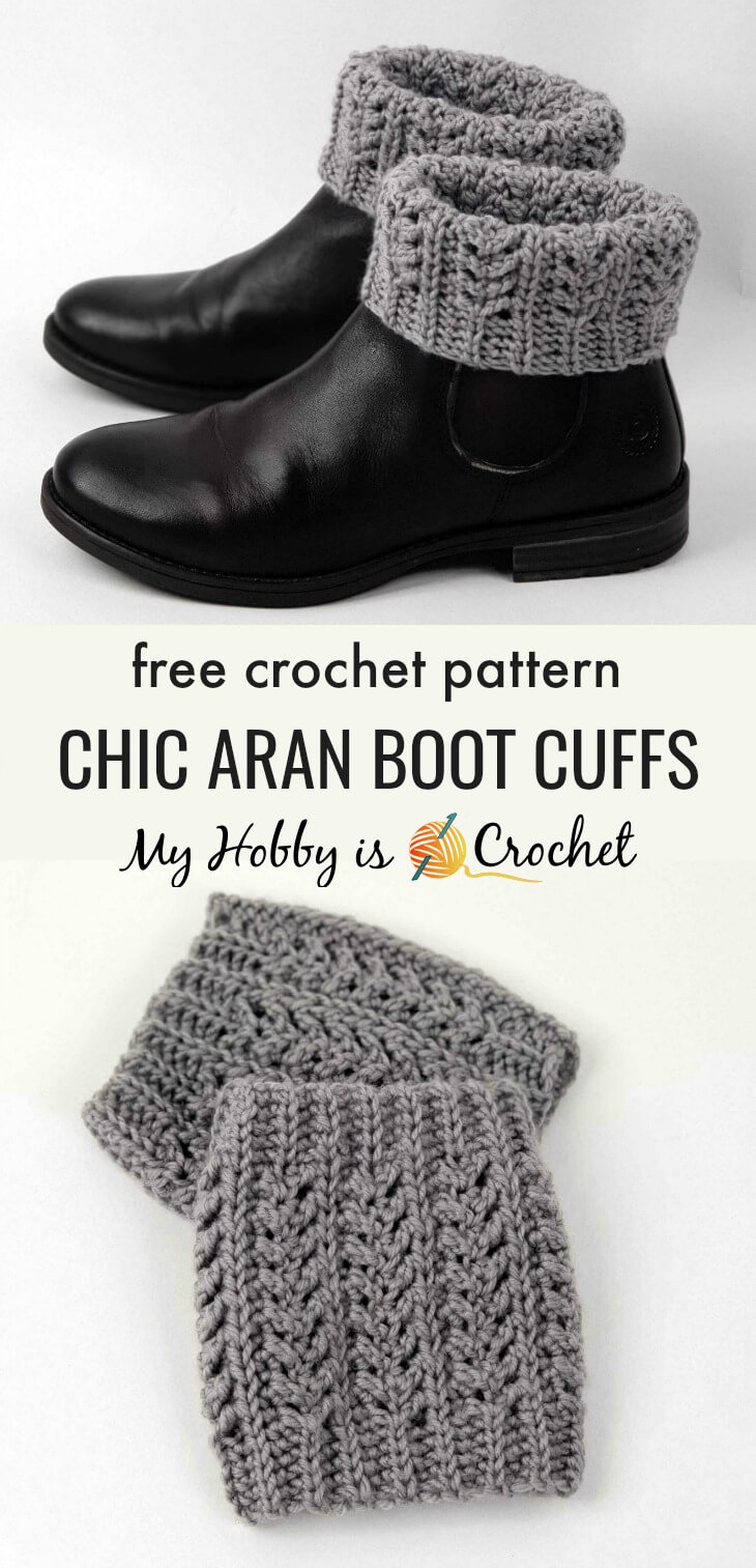 My Hobby Is Crochet: Chic Aran Boot Cuffs/ Toppers - Free Crochet throughout Free Printable Crochet Patterns For Boot Cuffs