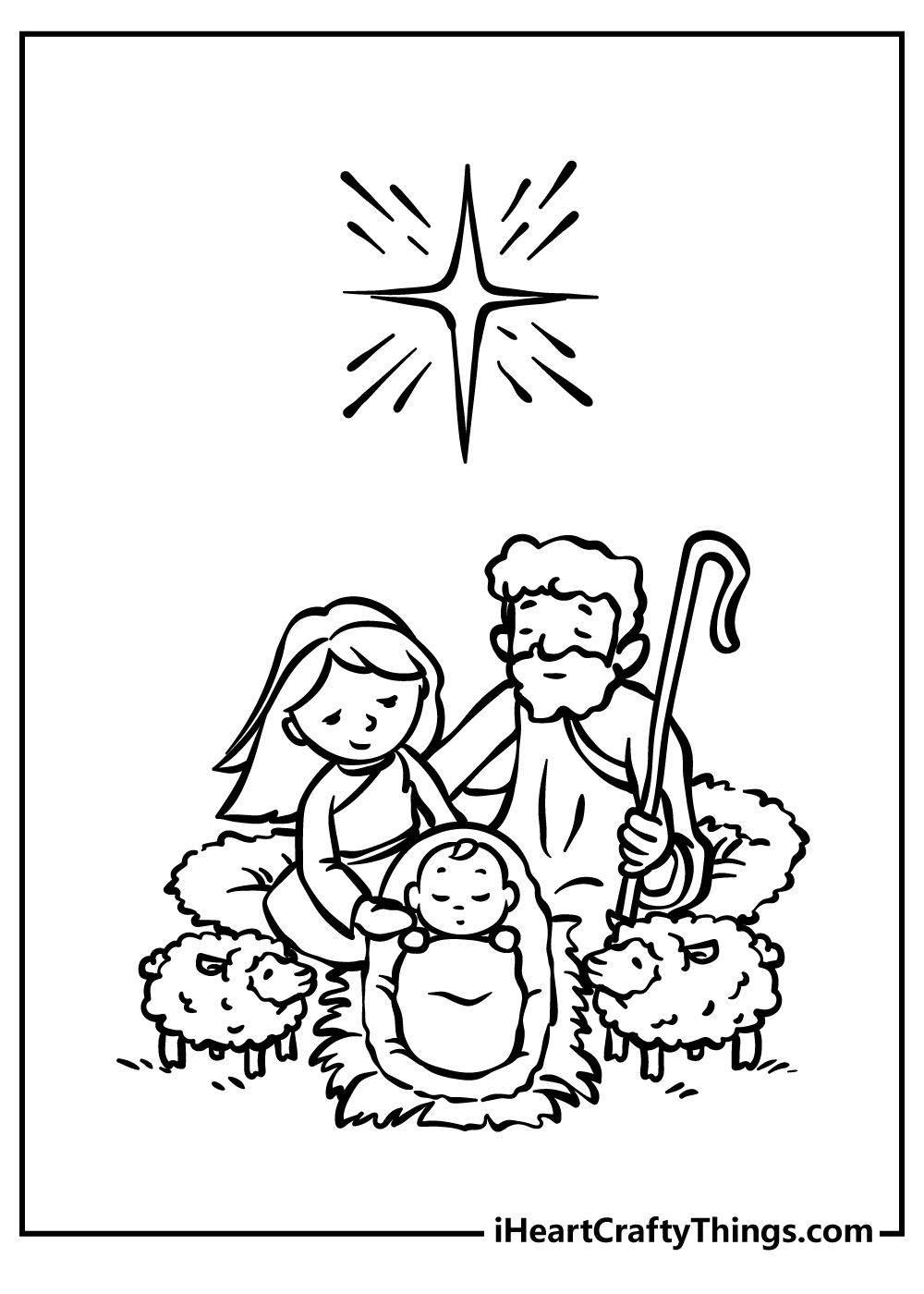 Nativity Coloring Pages (100% Free Printables) in Free Printable Christmas Story Coloring Pages