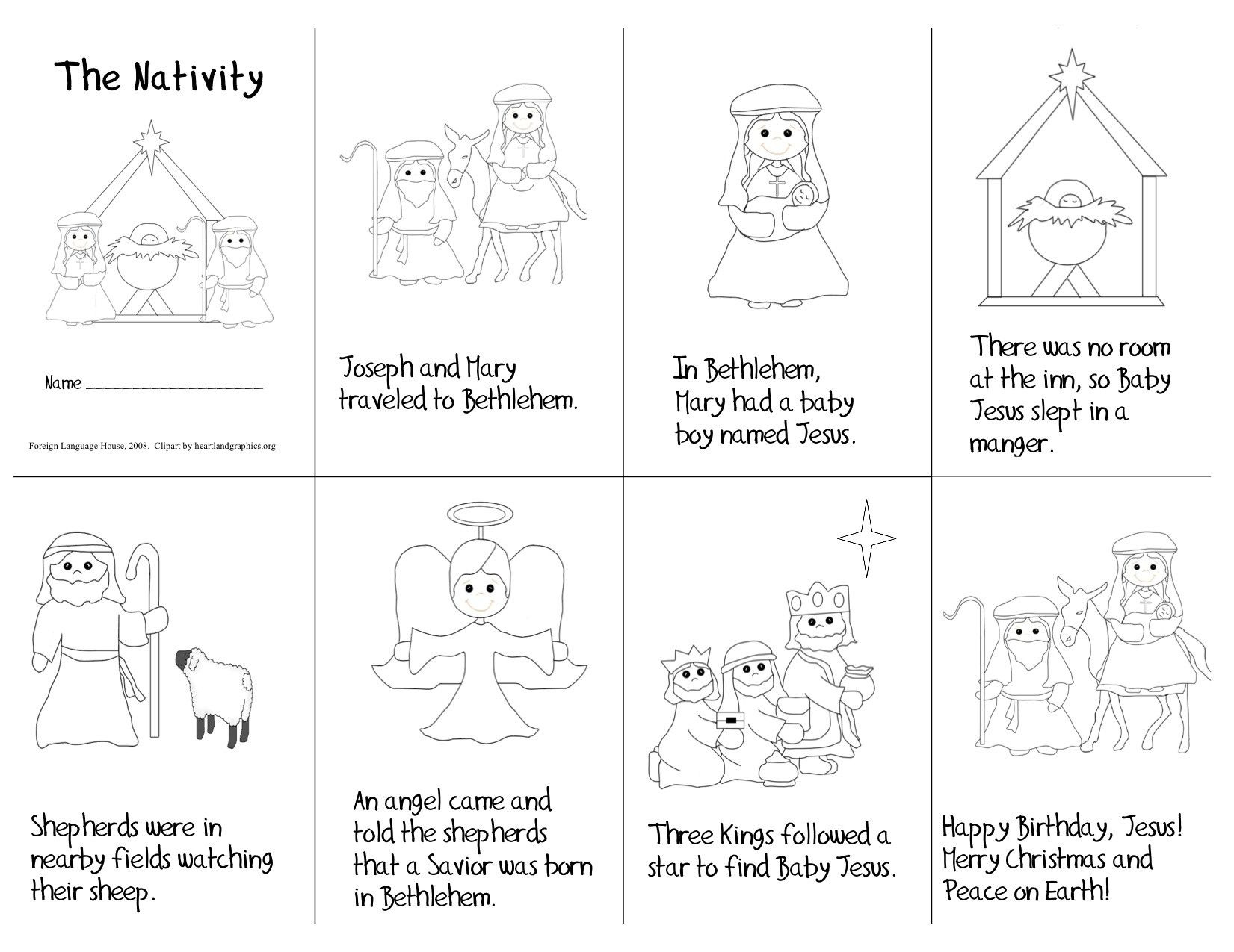 Nativity Printable Mini Book | The Nativity Story, Nativity pertaining to Free Printable Nativity Story