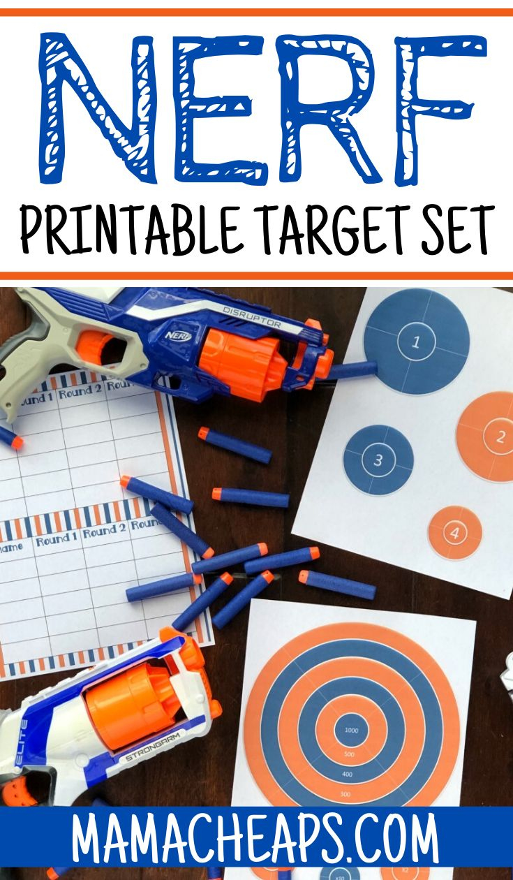 Nerf Printable Targets And Score Card - Mama Cheaps® | Nerf inside Free Printable Nerf