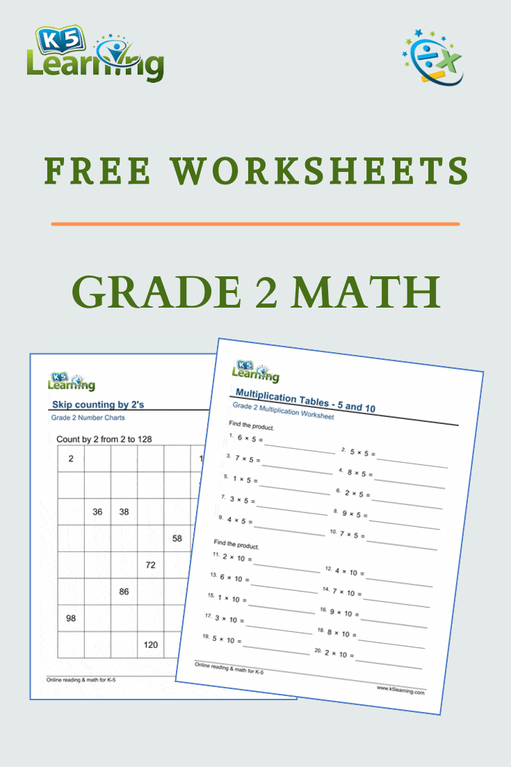 New Grade 2 Math Worksheets Pages | K5 Learning throughout K5 Learning Free Printable Worksheets