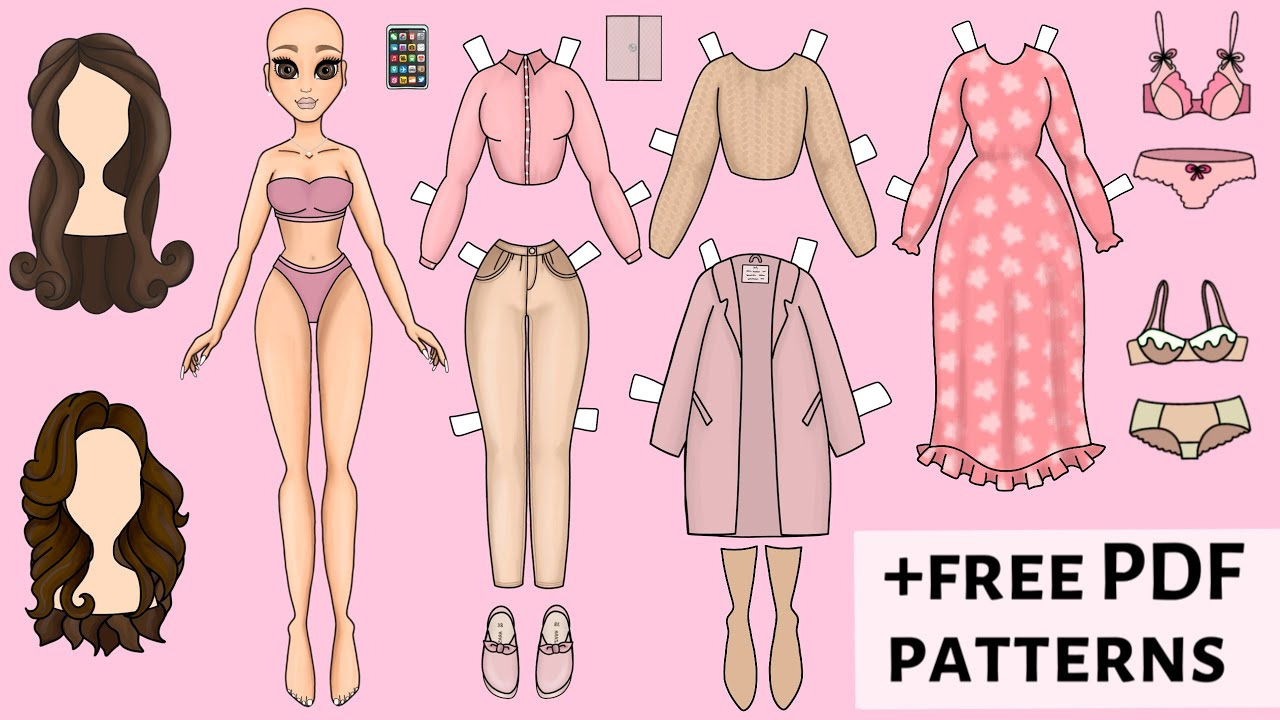 New Paper Doll Dress Up With Wardrobe Diy &amp;amp; Free Printable with Free Printable Dress Up Paper Dolls