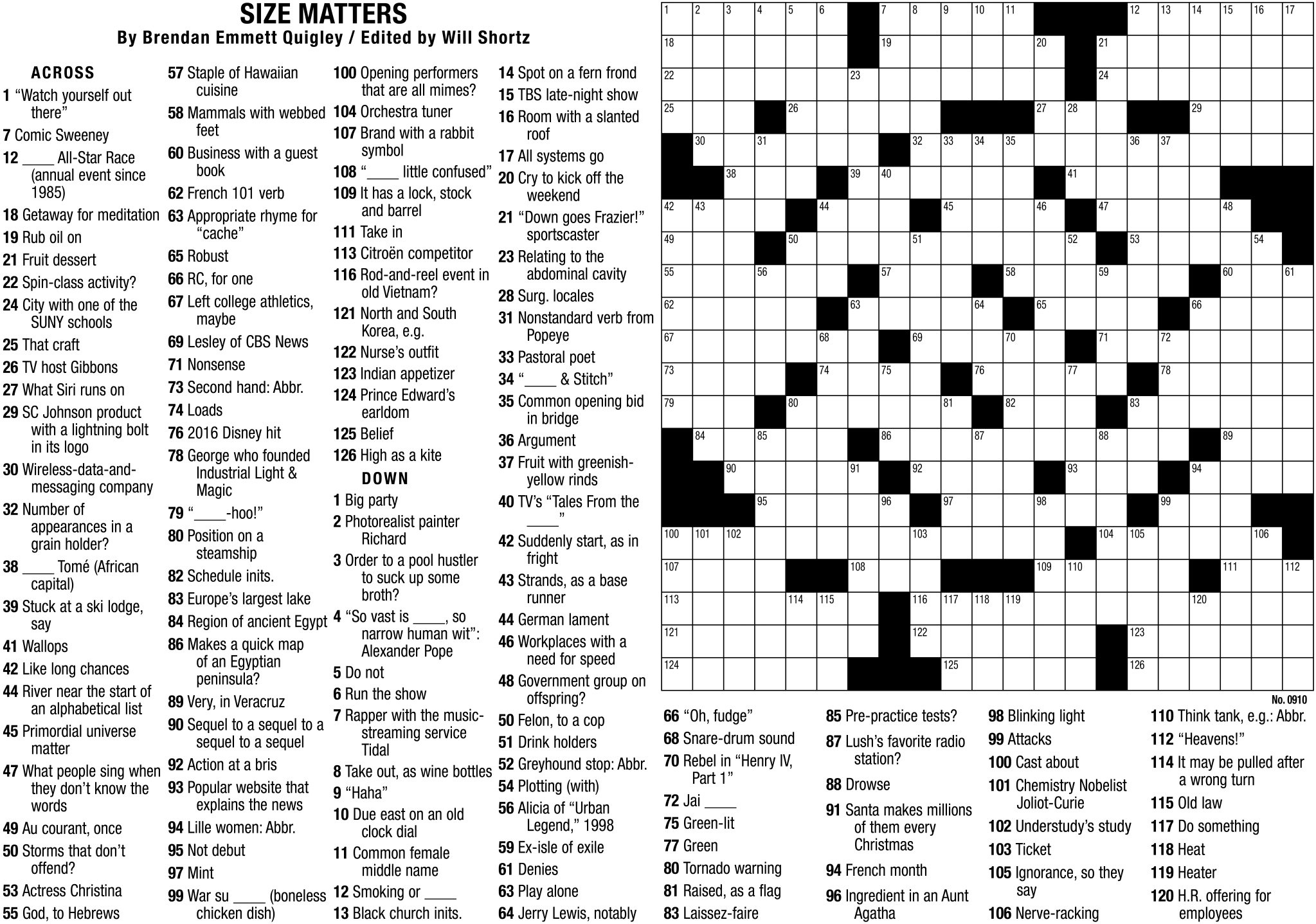 New York Times Crossword Puzzle for Free Printable Sunday Crossword Puzzles