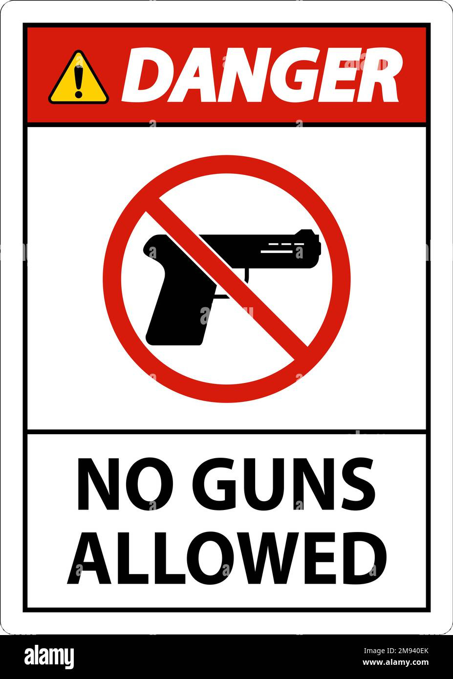 No Gun Rules Sign, Danger No Guns Allowed Stock Vector Image &amp;amp; Art for Free Printable No Guns Allowed Sign