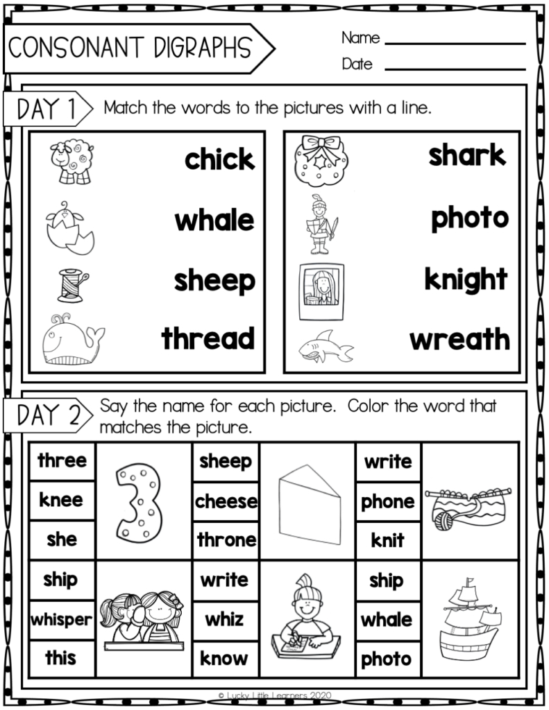 No Prep Daily Phonics Review In 2Nd Grade - Lucky Little Learners with regard to Free Printable Phonics Worksheets for Second Grade