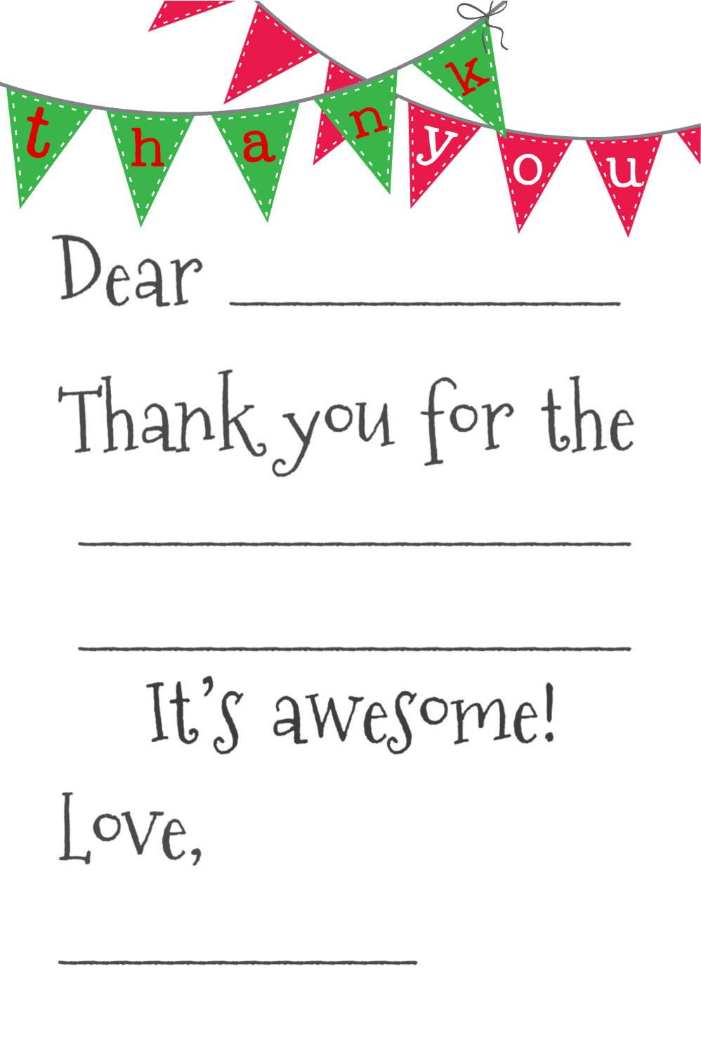 Note Card Template, Printable Thank You Cards, Thank You Note Cards pertaining to Fill In The Blank Thank You Cards Printable Free