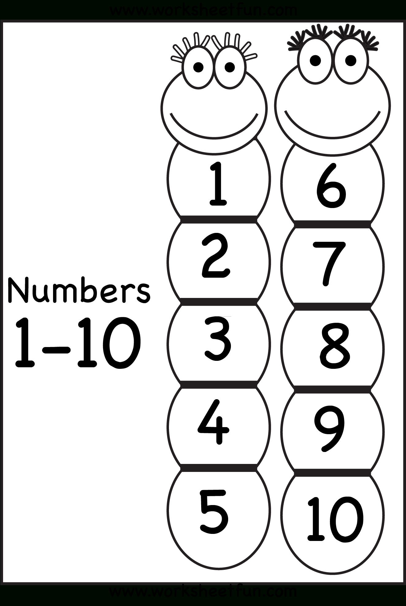 Number Chart U2013 1-10 | Free Printable Worksheets, Numbers with regard to Free Printable Number Chart 1-10