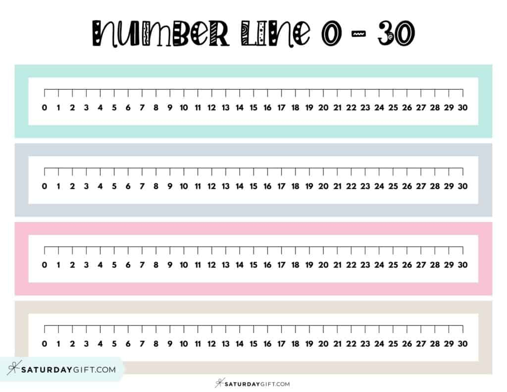 Number Line To 30 - 4 Cute &amp;amp; Free Printables And Blank Worksheets within Free Printable Number Line To 30