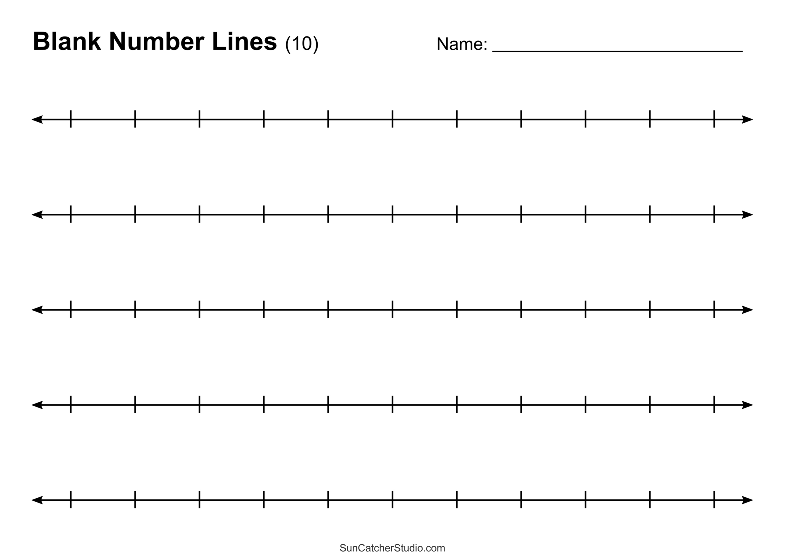 Number Lines (Fraction, Negative, Positive, Decimal, Blank) – Diy regarding Free Printable Number Line