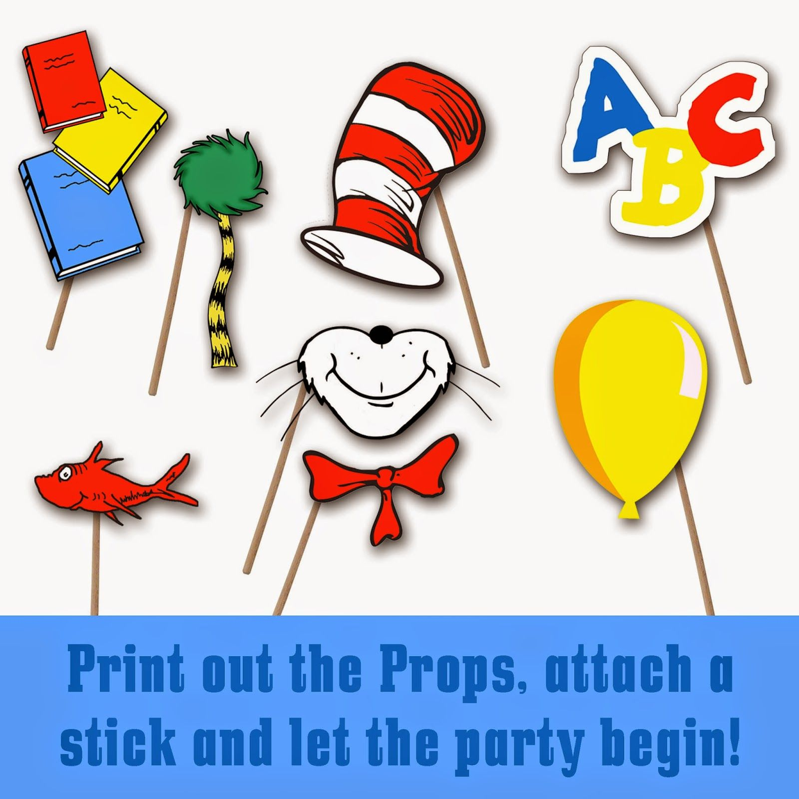 Old Market Corner: Dr. Seuss Photo Booth Printable Props | Seuss in Free Printable Dr Seuss Photo Props