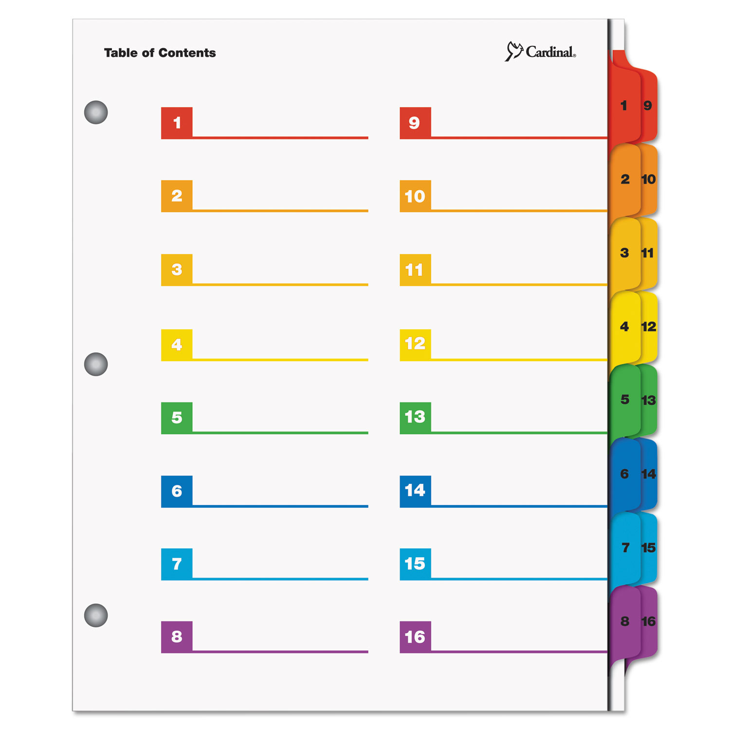 Onestep Printable Table Of Contents And Dividers - Double Column throughout Free Printable Table of Contents Template