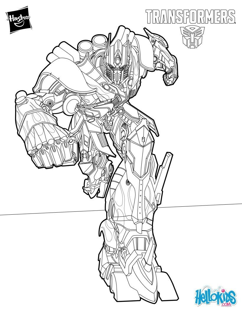 Optimus Coloring Page. More Transformers Coloring Sheets On regarding Transformers 4 Coloring Pages Free Printable