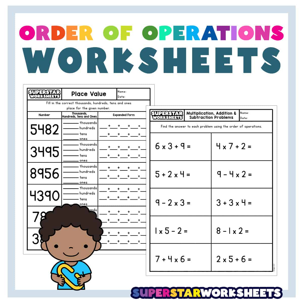 Order Of Operations Worksheets - Superstar Worksheets intended for Order of Operations Free Printable Worksheets With Answers