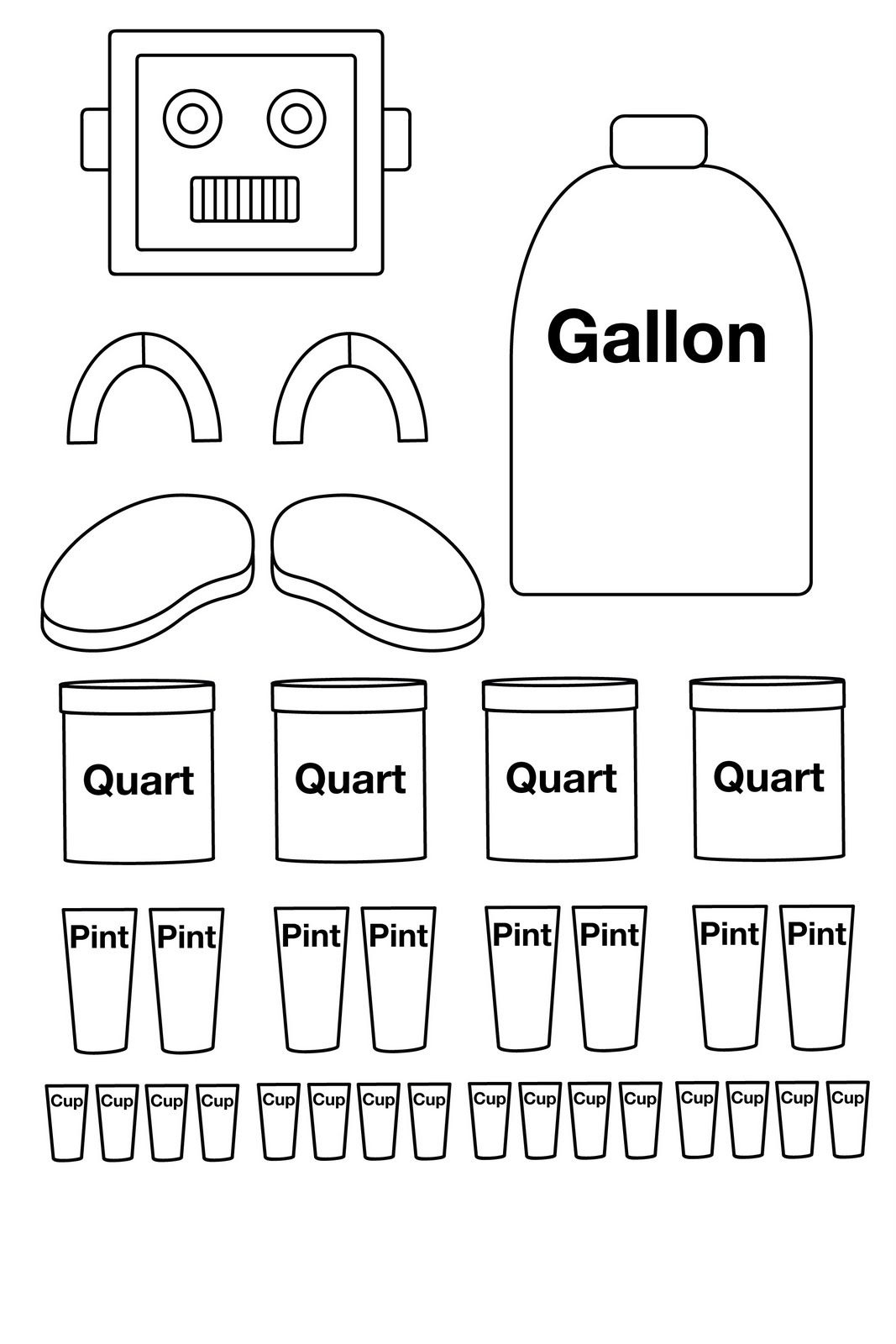 Other Graphical Works: Children&amp;#039;S Graphics To Color And Learn regarding Gallon Bot Printable Free