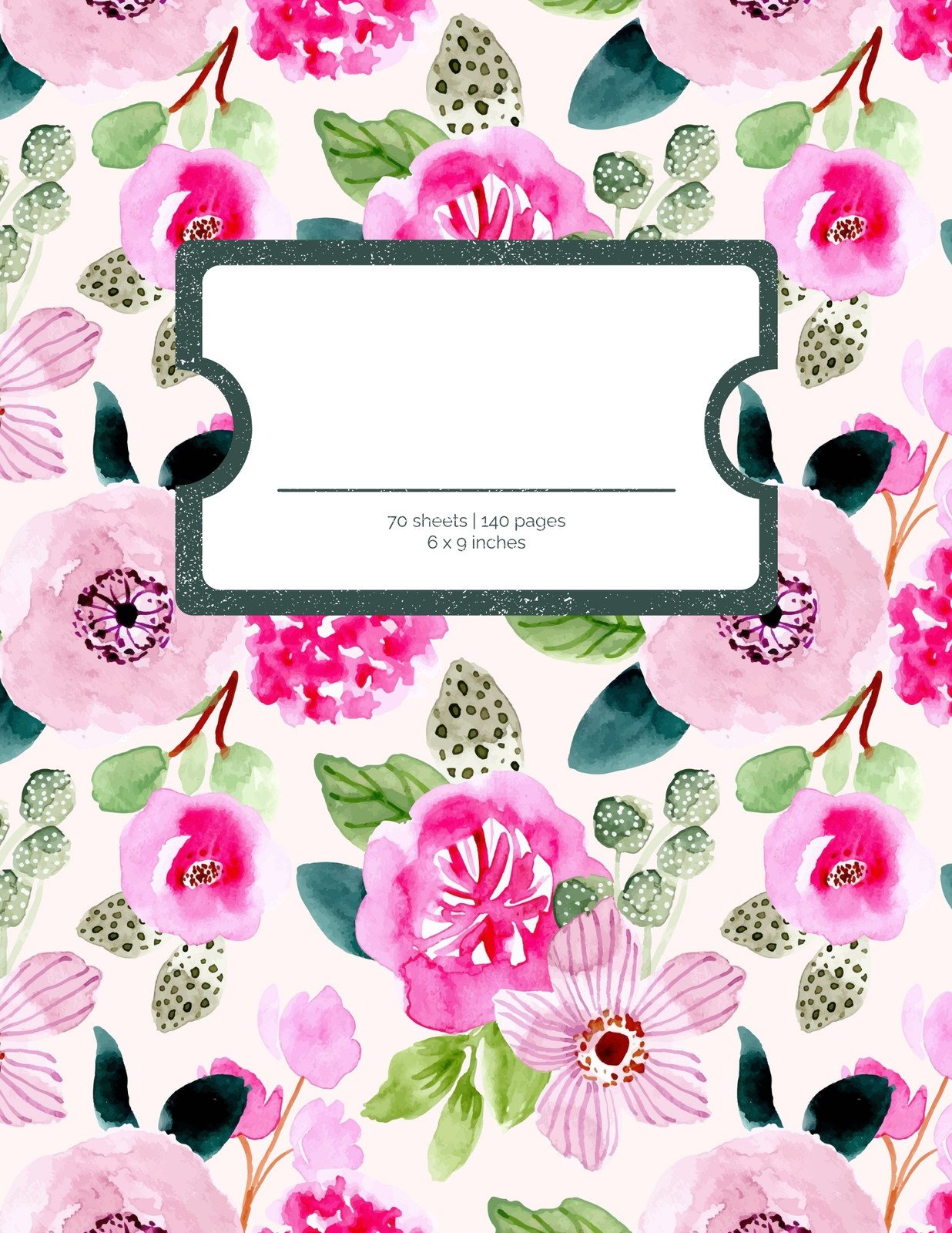 Page 12 - Customize 1,829+ Notebook Covers Templates Online - Canva for Free Printable Watercolor Notebook Covers