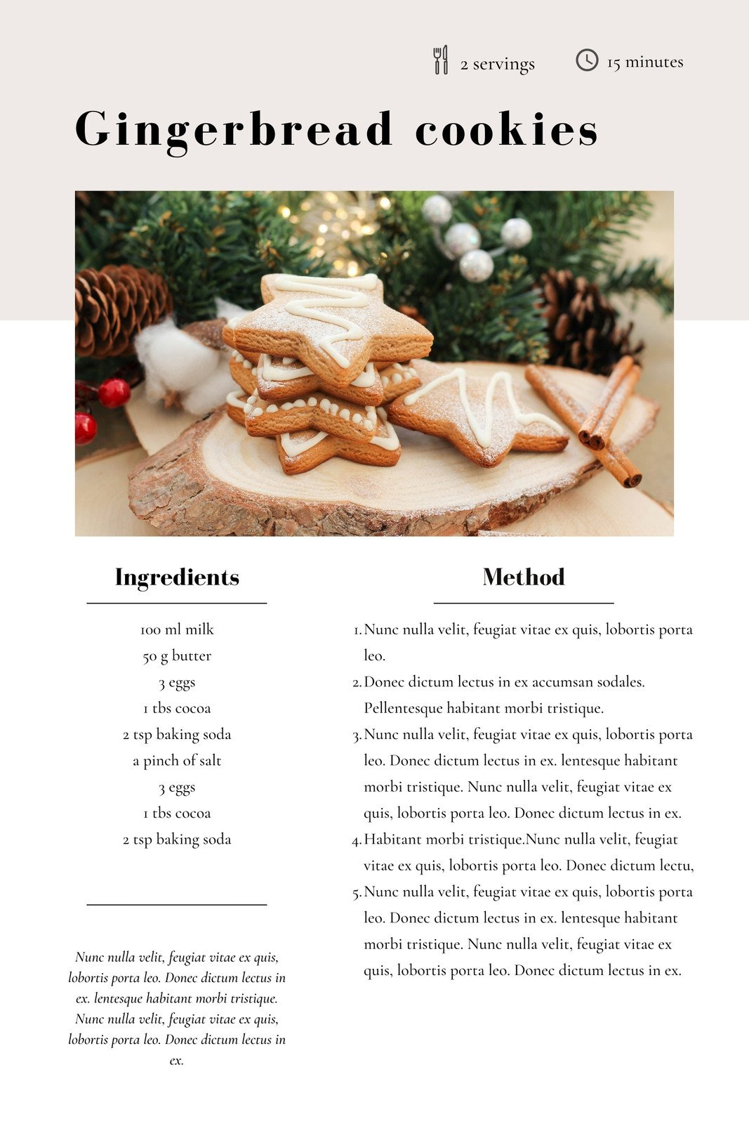 Page 2 - Free, Custom Printable Recipe Card Templates Online | Canva intended for Free Printable Dessert Recipes