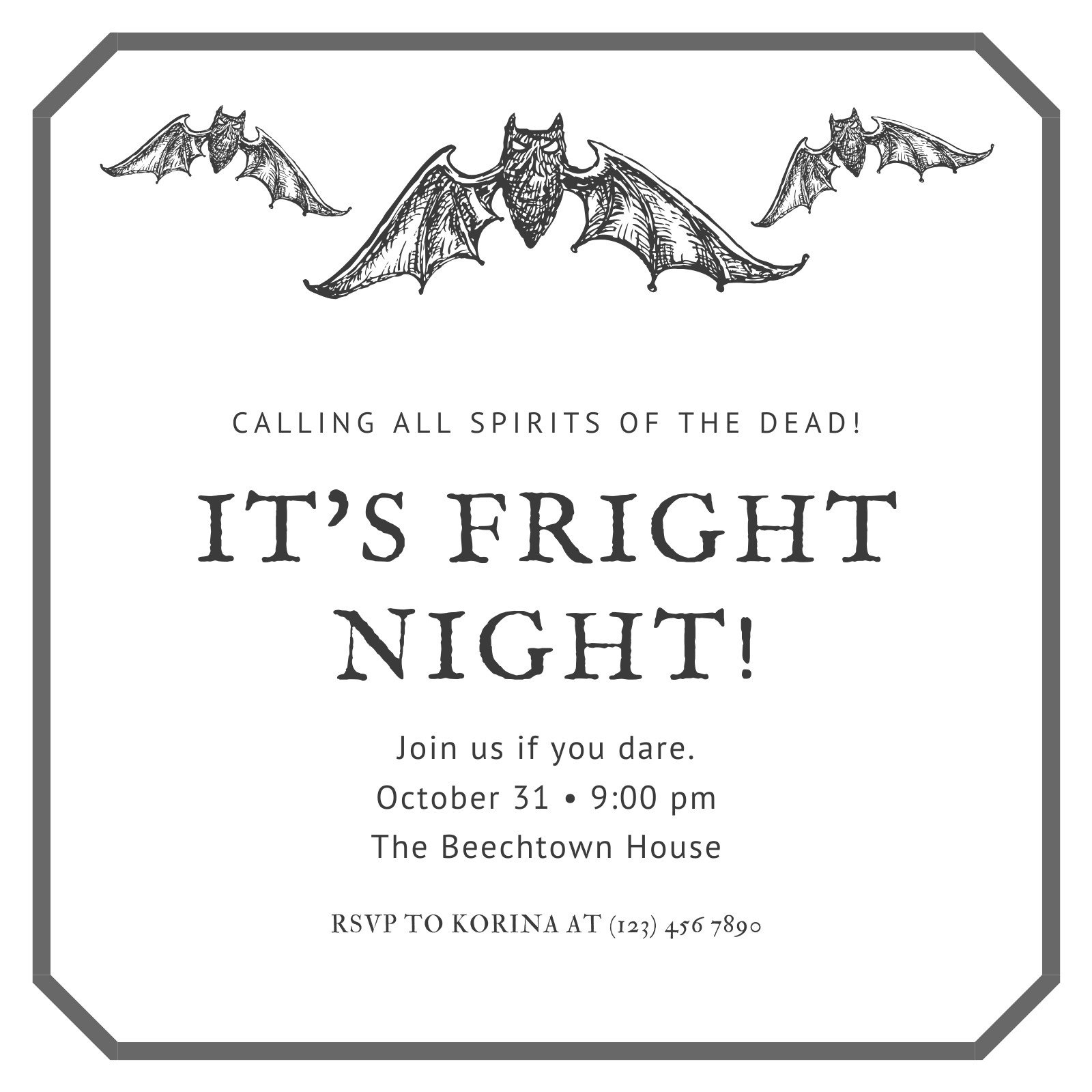 Page 5 - Free Custom Printable Halloween Invitation Templates | Canva with regard to Halloween Invitations Free Printable Black and White