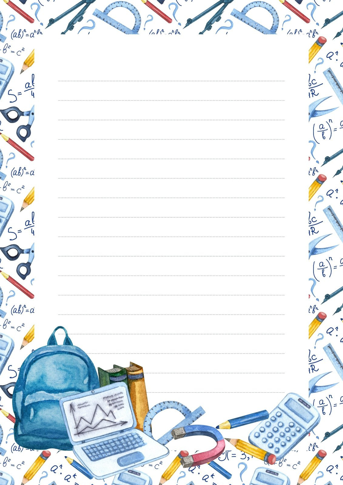 Page 5 - Free Printable Page Border Templates You Can Customize inside Free Printable School Stationery Borders