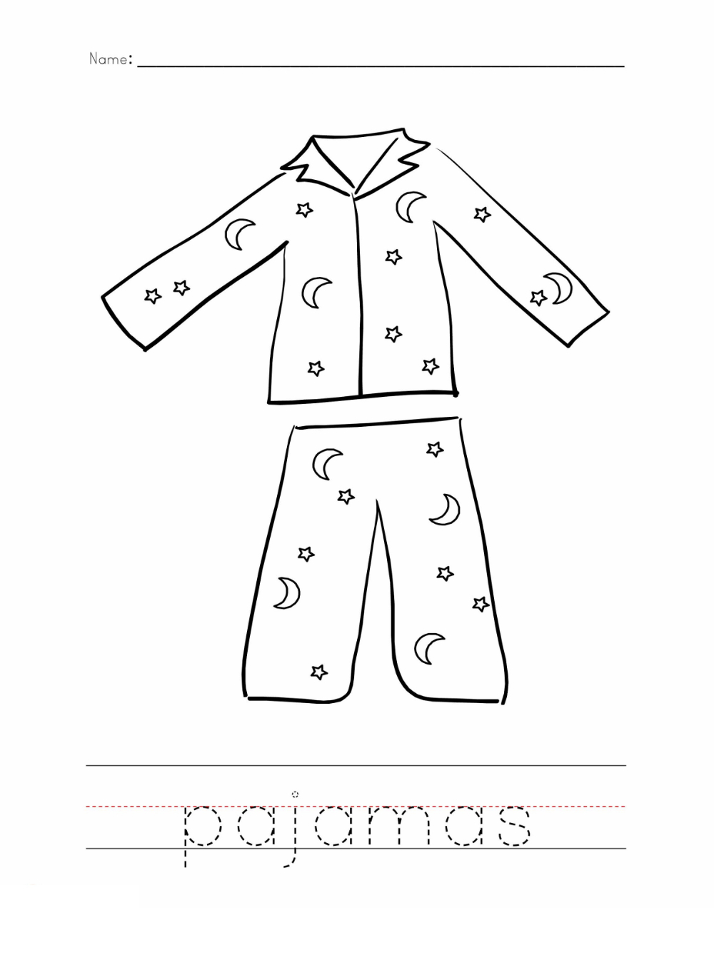 Pajama Coloring Page Worksheets | Pajama Day, Red Pajamas, Pajama throughout Free Printable Pajama Coloring Pages