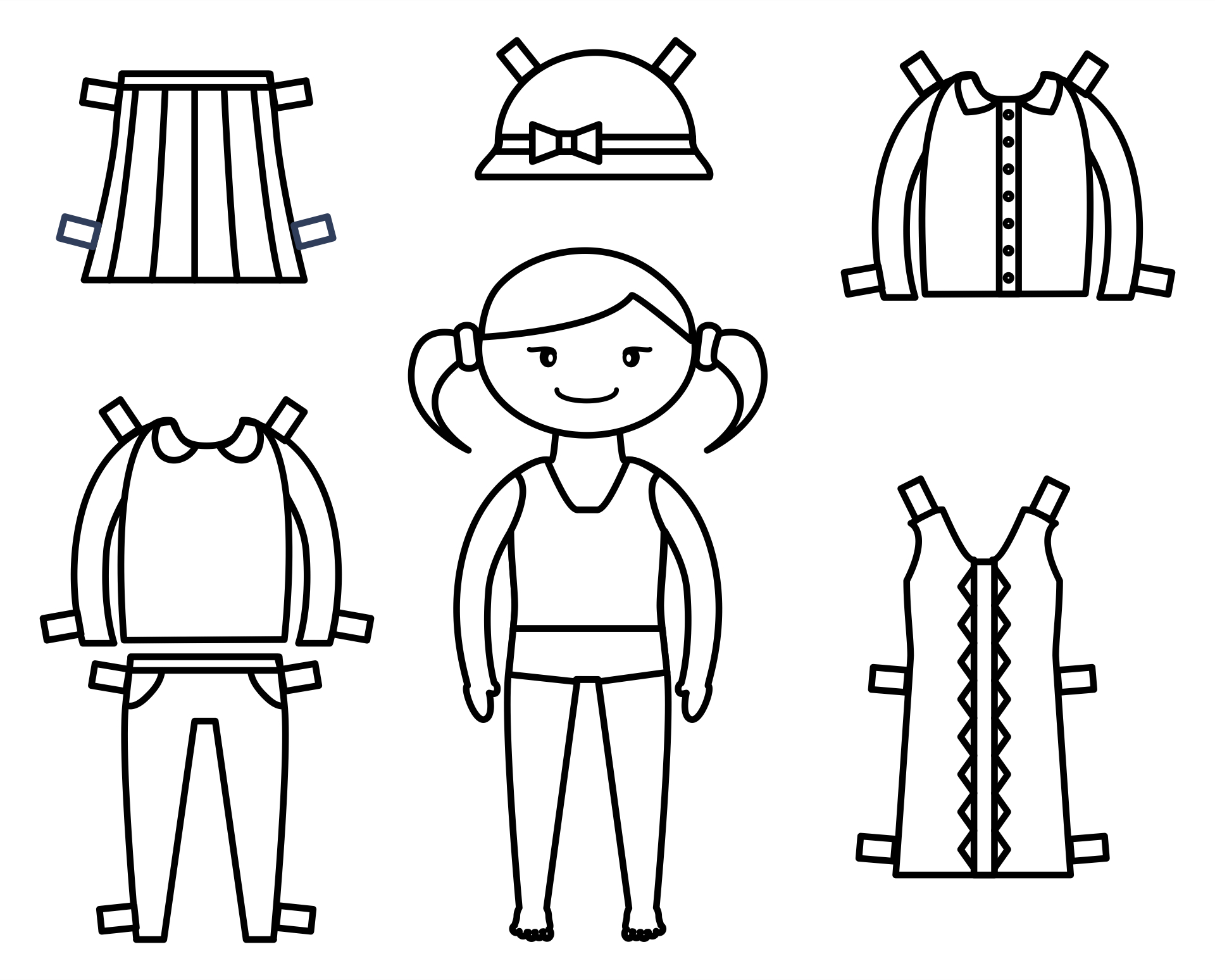 Paper Dolls Printable Black And White inside Free Printable Paper Dolls Black And White