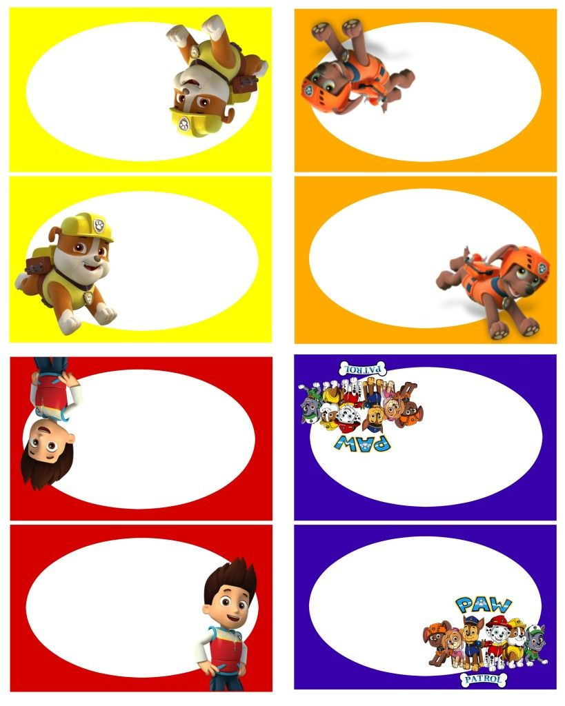 Paw Patrol Food Labels 2 | Paw Patrol Birthday, Paw Patrol Party with regard to Free Printable Paw Patrol Food Labels