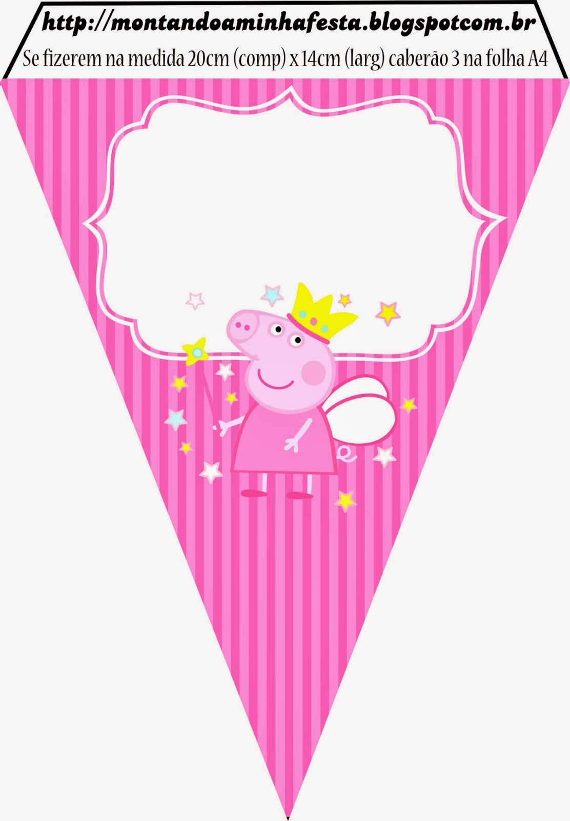 Peppa Pig Fairy: Invitations And Free Party Printables. - Oh My with Peppa Pig Birthday Banner Printable Free