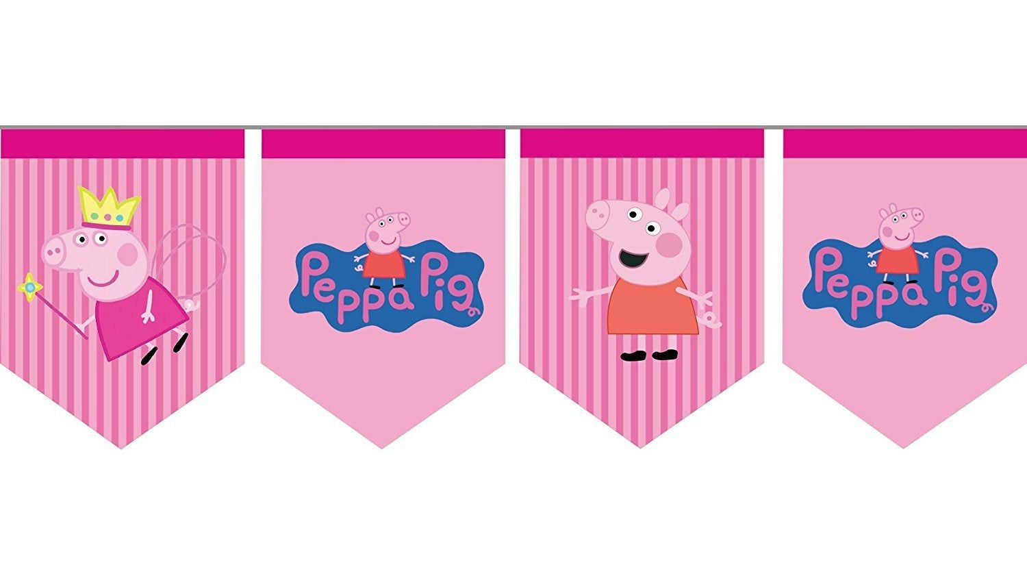 Peppa Pig Printable Banner, Peppa Pig Bunting, Peppa Pig within Peppa Pig Birthday Banner Printable Free