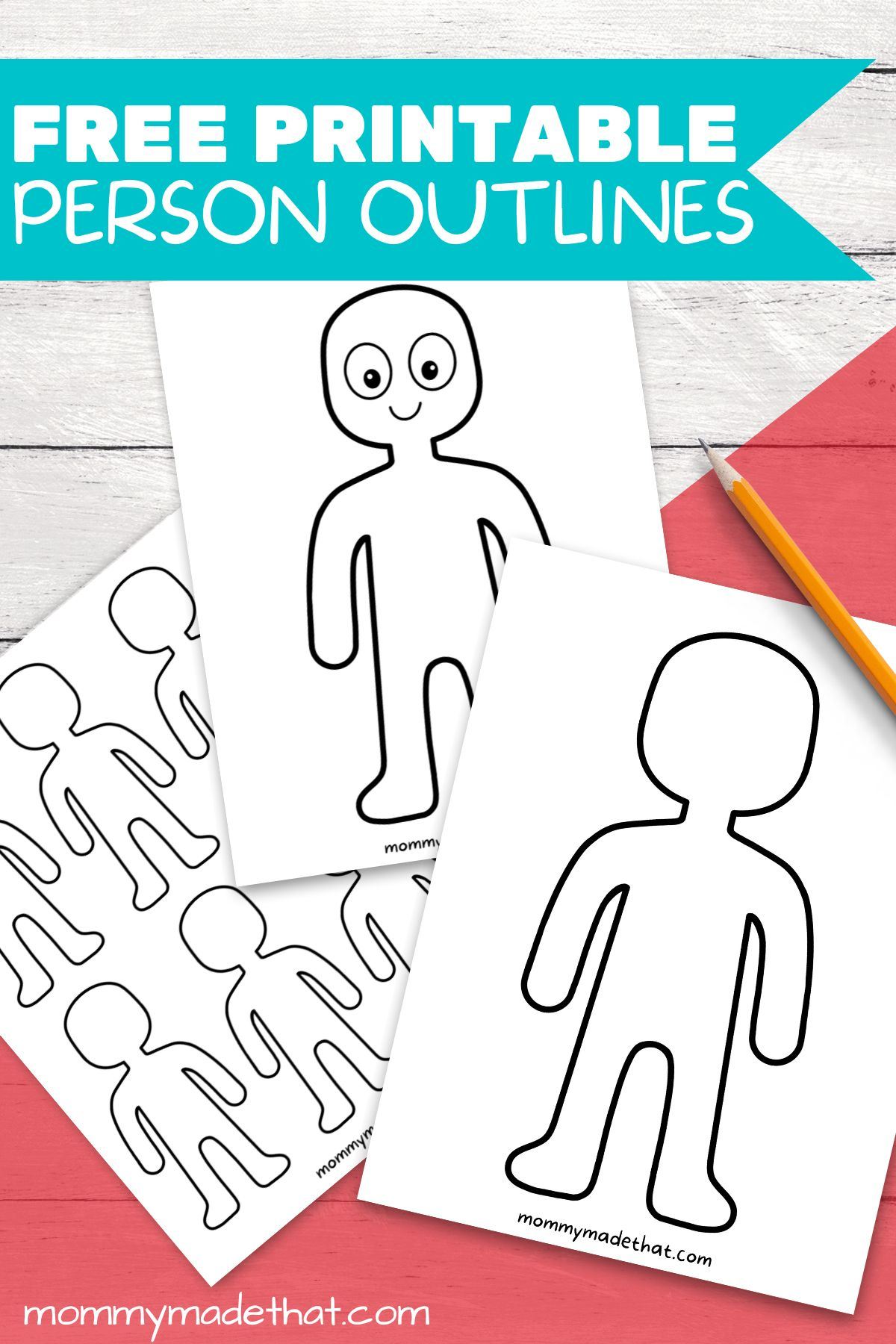 Person Outline And Templates (Lots Of Free Printables!) with Free Printable Person Template