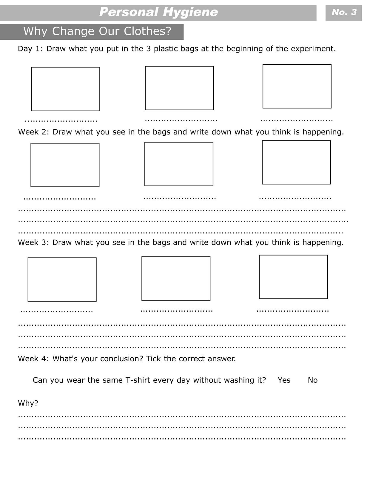 Personal Hygiene (Sheet 3 Of 7) | Personal Hygiene Worksheets throughout Free Printable Personal Hygiene Worksheets