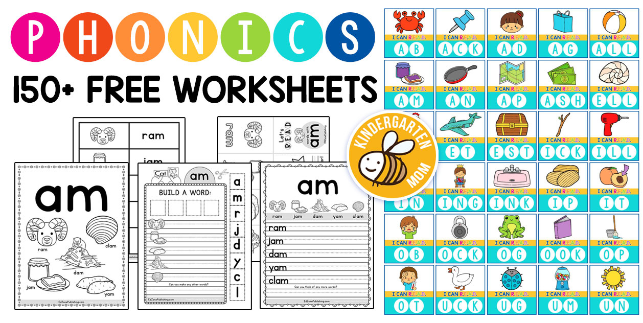 Phonics Worksheets - Kindergarten Mom for Phonics Pictures Printable Free