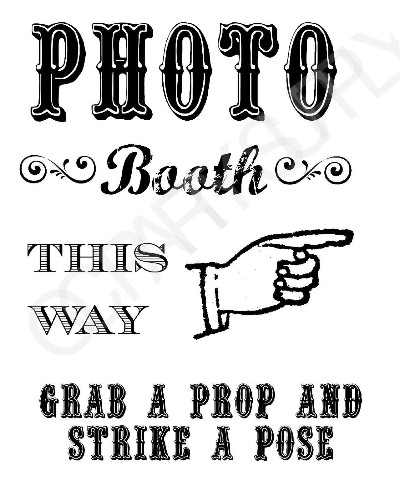 Photo Booth Sign Printable intended for Free Printable Photo Booth Sign Template