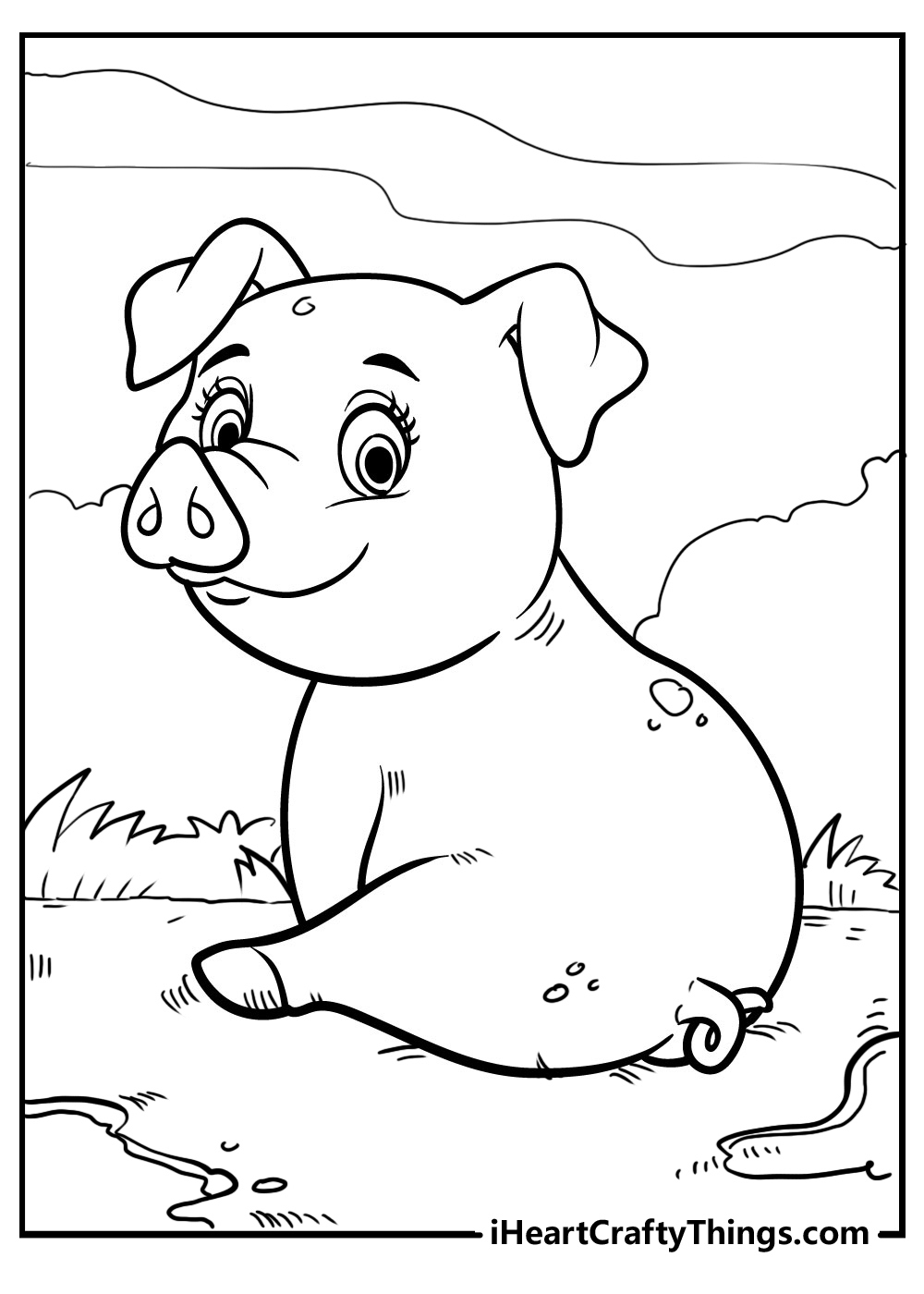 Pig Coloring Pages (100% Free Printables) in Pig Coloring Sheets Free Printable