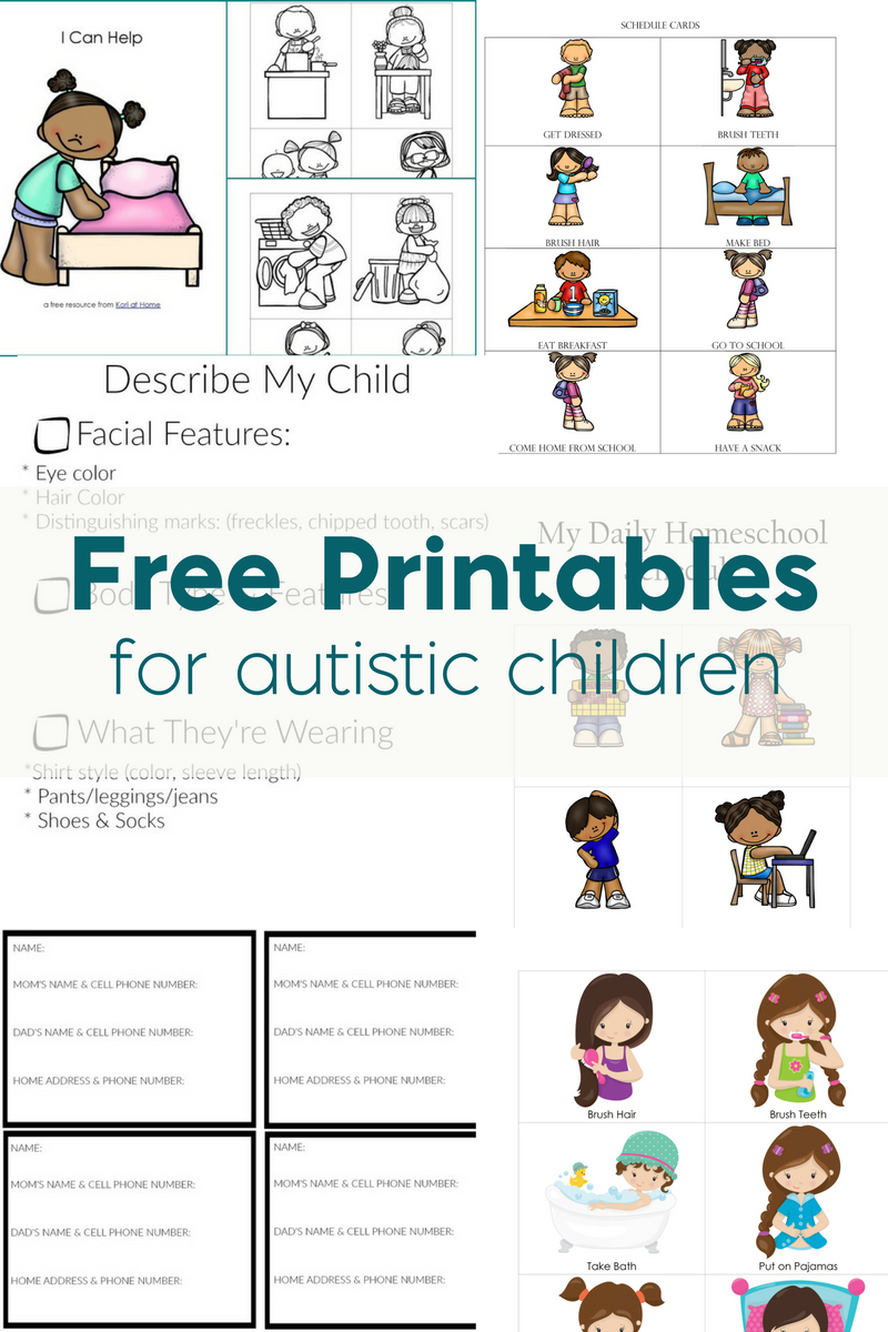 Pin En Best Of Kori At Home with Free Printable Autism Worksheets