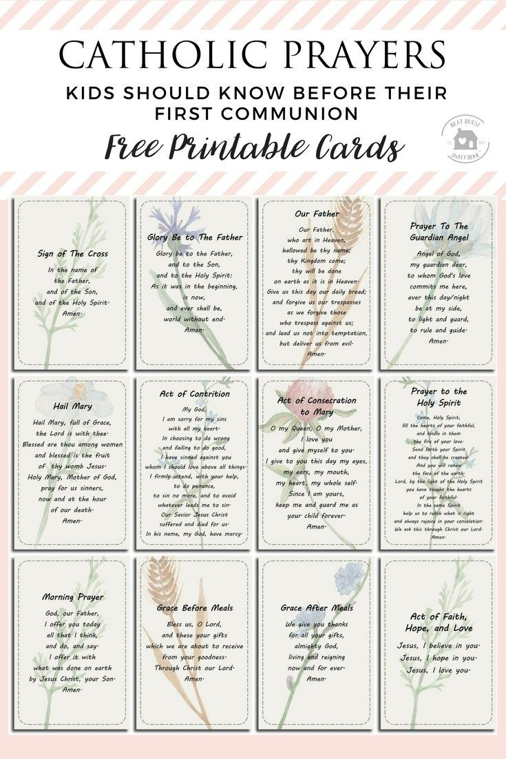 Pin On Catholic Things with regard to Free Printable Catholic Prayer Cards