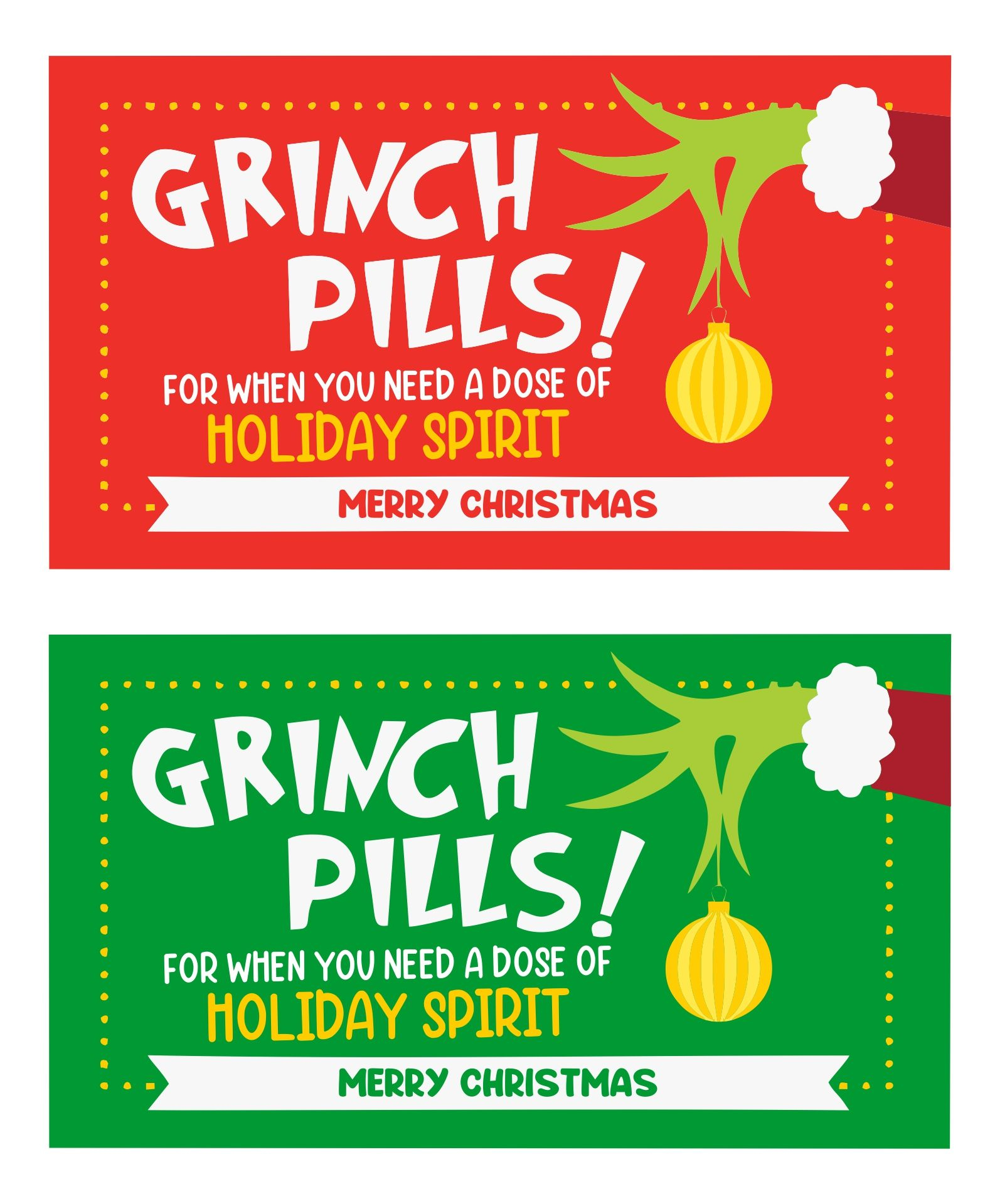 Pin On Do with regard to Grinch Pills Free Printable