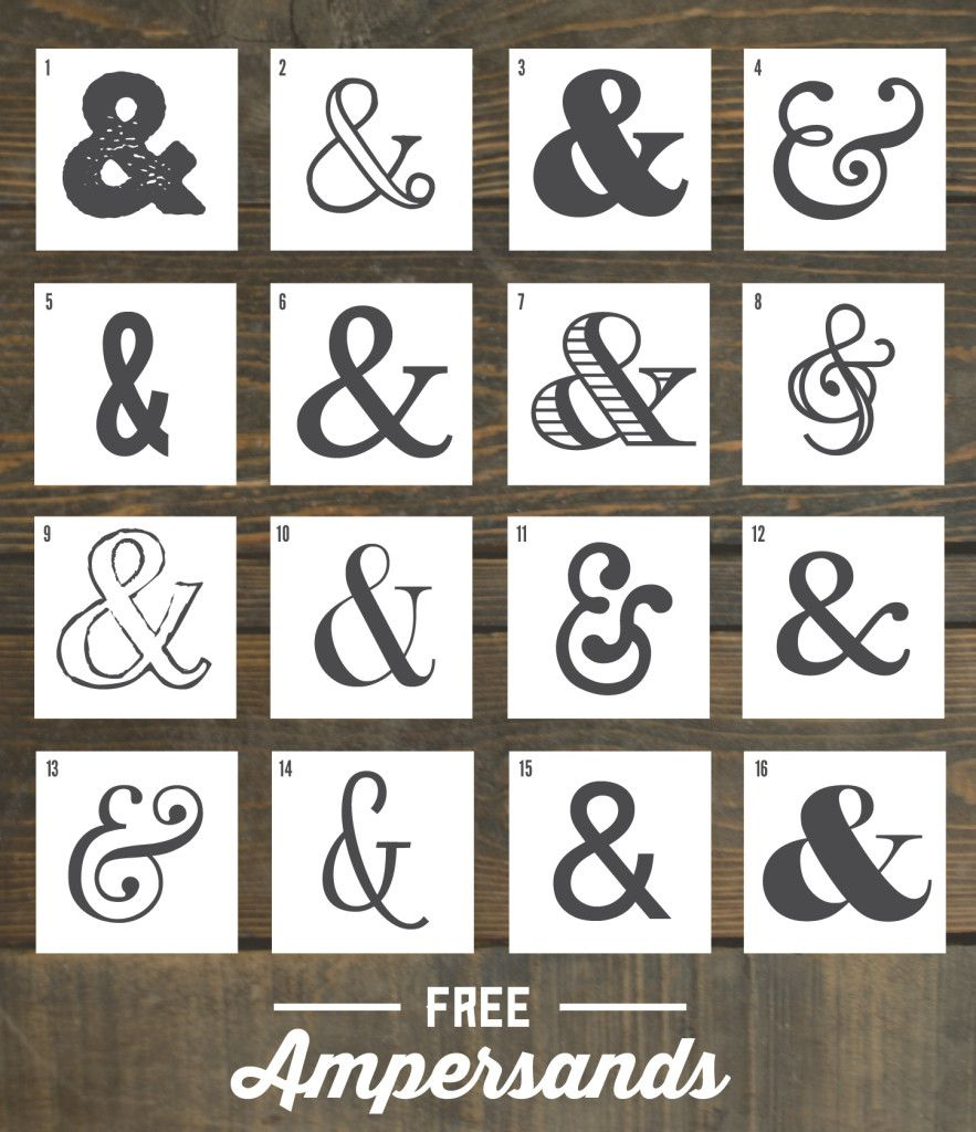 Pin On Hand Lettering throughout Free Printable Ampersand Symbol