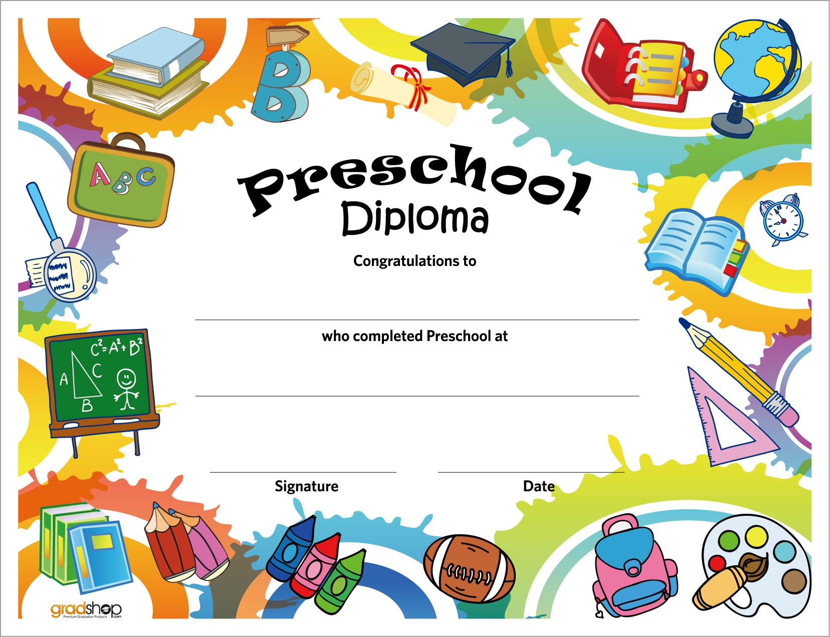 Pin On Preschool Classroom in Free Printable Preschool Diplomas