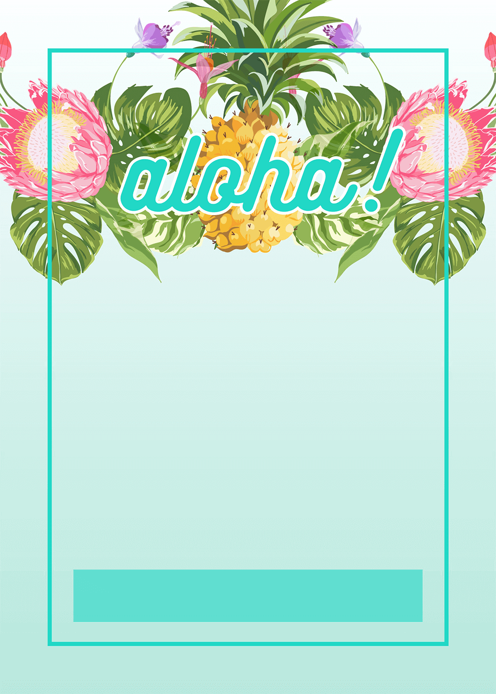 Pineapple Luau Perimeter - Free Printable Luau Invitation Template inside Free Printable Luau Flyers