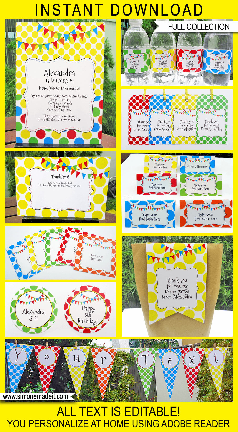 Polkadot Party Printables, Invitations &amp;amp; Decorations regarding Free Printable Polka Dot Birthday Party Invitations