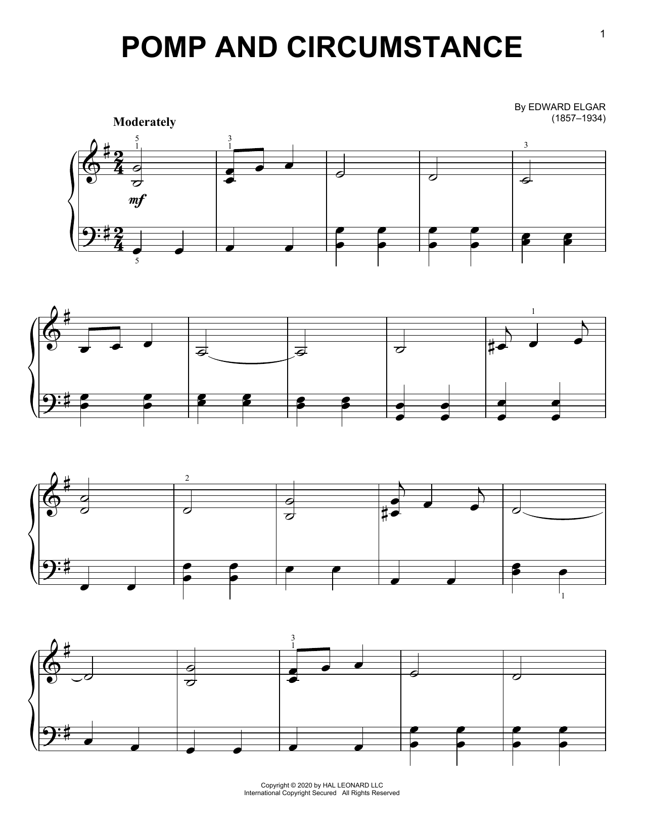 Pomp And Circumstance Sheet Music Edward Elgar Piano Solo, 54% Off with Free Printable Sheet Music Pomp And Circumstance