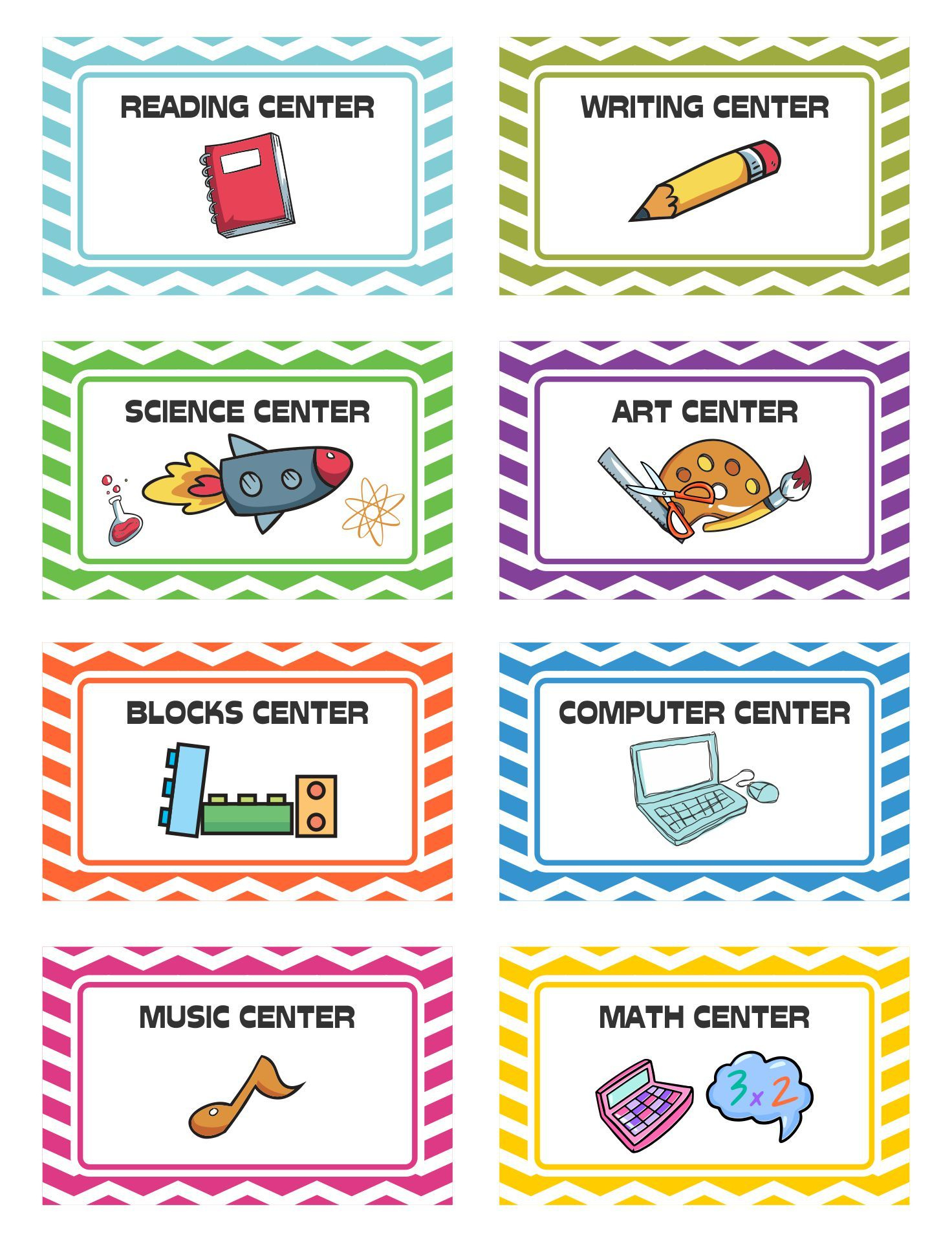 Preschool Center Labels - 10 Free Pdf Printables | Printablee with regard to Free Printable Classroom Labels for Preschoolers