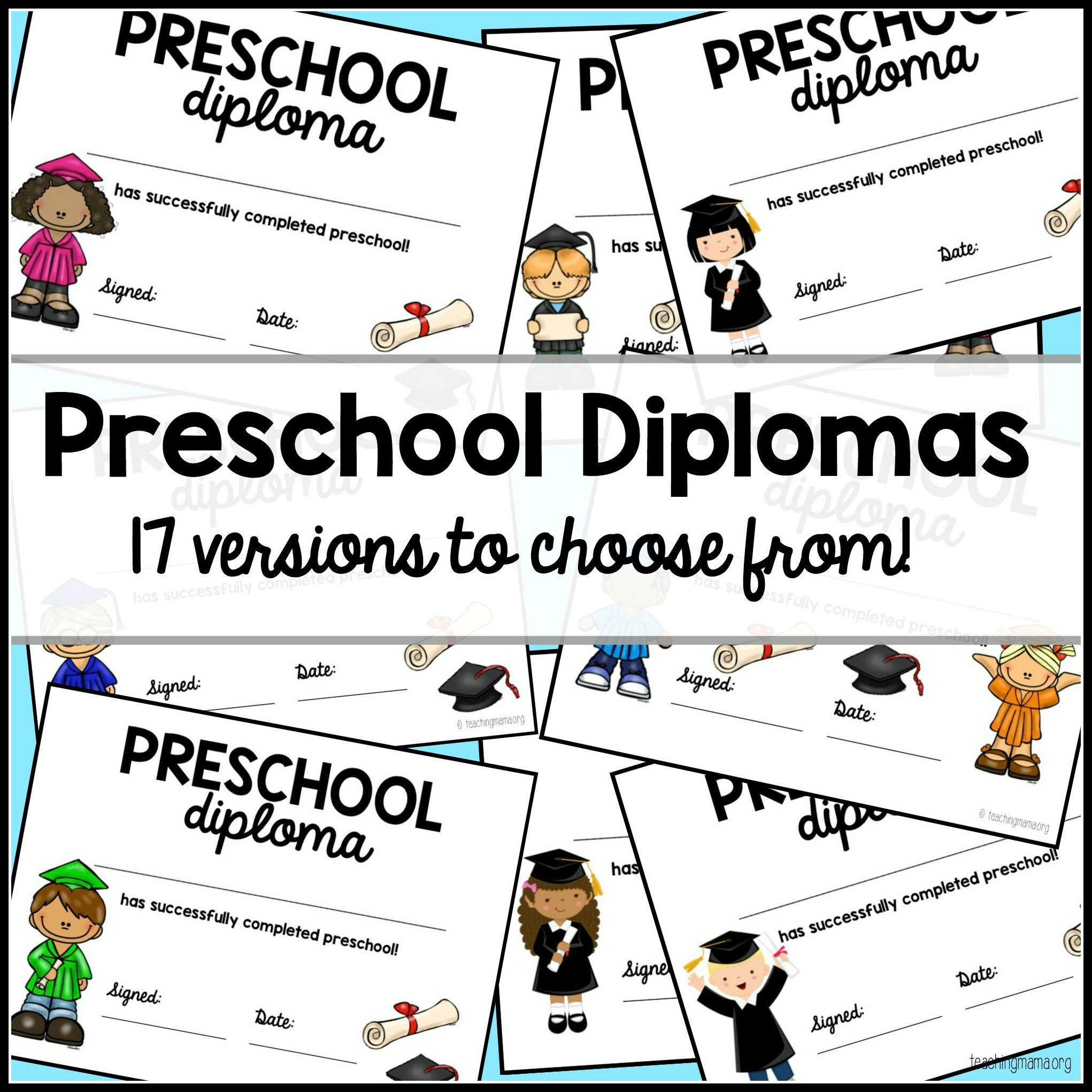 Preschool Graduation Diploma inside Preschool Graduation Diploma Free Printable