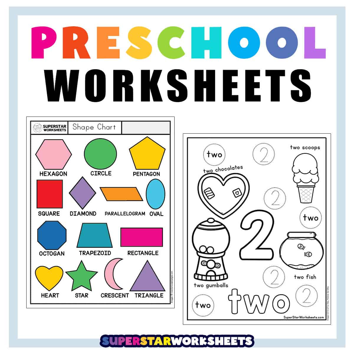 Preschool Worksheets - Superstar Worksheets intended for Free Printable Work Sheets