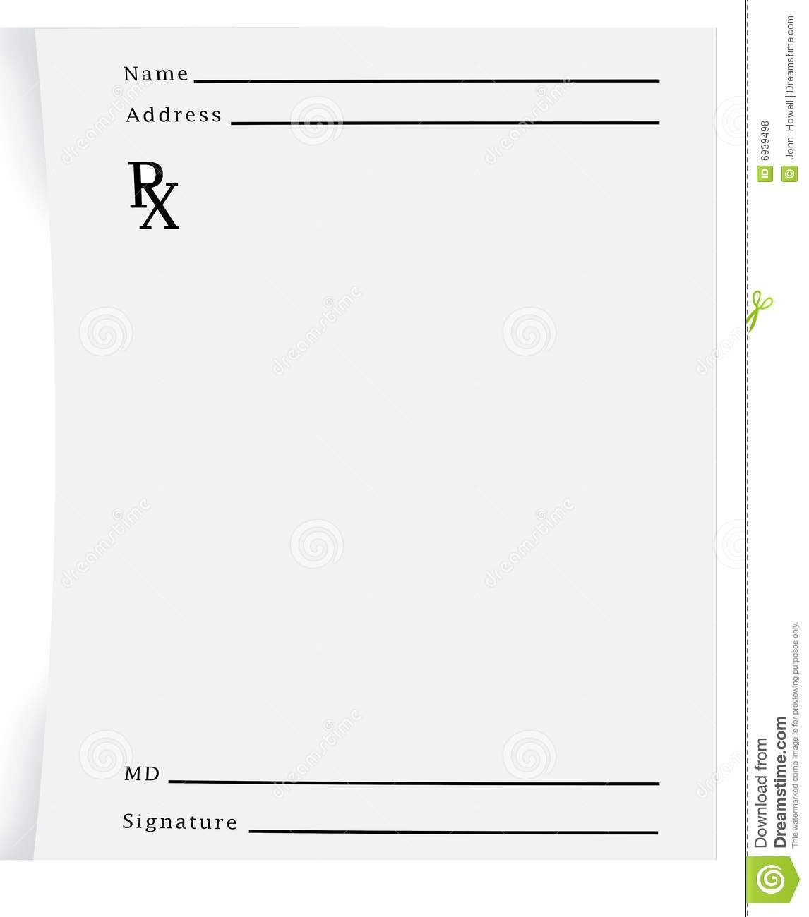 Prescription Pad Blank | Doctors Note Template, Prescription Pad pertaining to Free Printable Prescription Pad